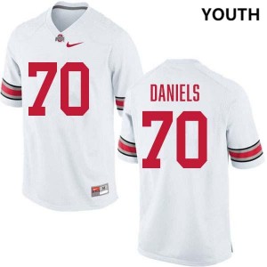 Phillip Daniels Go Bucks Football 2025 Youth #70 Jersey - White 678874-674