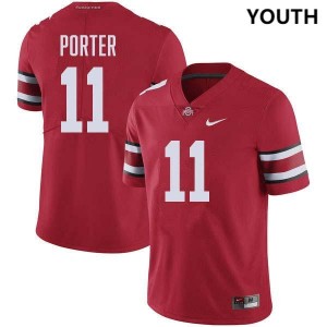 Quincy Porter Buckeye Nation Game Football Youth #11 Jersey - Red 164553-884