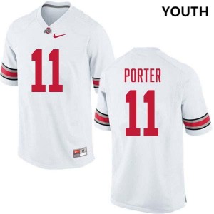 Quincy Porter The Fighting Buckeyes Replica #11 Youth Football Jersey - White 869655-498