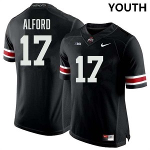 Tarvos Alford Ohio State #17 Football Player Youth Jersey - Black 503080-485
