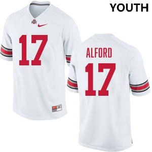 Tarvos Alford Ohio State Buckeyes Football Replica Youth #17 Jersey - White 984319-785