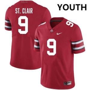 Tavien St. Clair Buckeye Nation #9 Football Youth Player Jersey - Red 679000-597