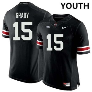 Zion Grady The Fighting Buckeyes Football Youth Embroidery #15 Jersey - Black 851149-660