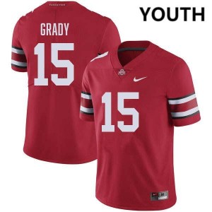 Zion Grady The Fighting Buckeyes Football 2025 Youth #15 Jersey - Red 273774-628