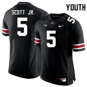 Aaron Scott Jr. The Fighting Buckeyes #5 Football Replica Youth Jersey - Black 500646-378