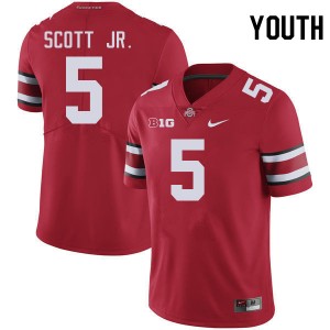 Aaron Scott Jr. The Fighting Buckeyes 2025-26 #5 Football Youth Jersey - Red 978379-916