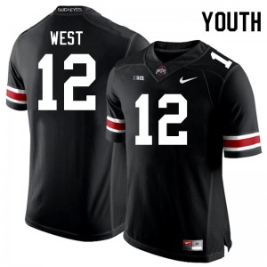 Bryce West OSU #12 Limited Youth Football Jersey - Black 102054-169