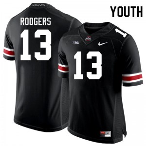 Bryson Rodgers Go Bucks Football Youth #13 Official Jersey - Black 351082-782