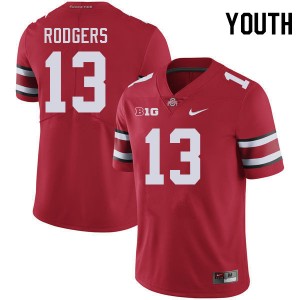 Bryson Rodgers OSU Buckeyes Youth Football 2025-26 #13 Jersey - Red 237702-306