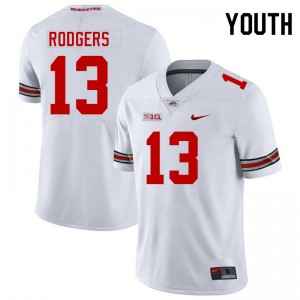 Bryson Rodgers Ohio State Youth #13 Embroidery Football Jersey - White 305625-209
