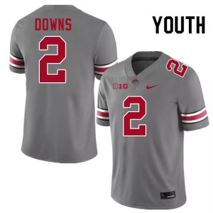 Caleb Downs OSU Buckeyes High School Youth #2 Football Jersey - Grey 394703-494