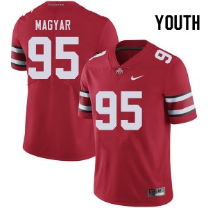 Casey Magyar Ohio State Buckeyes Youth #95 Football 2025 Jersey - Red 787315-879