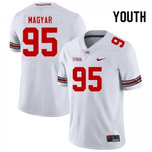 Casey Magyar Ohio State Buckeyes Youth 2025-26 #95 Football Jersey - White 833046-903