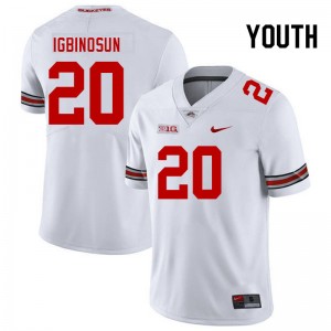 Davison Igbinosun Ohio State Buckeyes Football #20 Youth Player Jersey - White 738891-468
