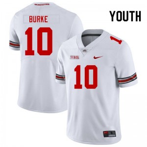 Denzel Burke Ohio State Buckeyes Youth #10 Football Player Jersey - White 268004-403