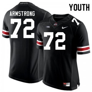 Deontae Armstrong OSU Buckeyes Youth Official Football #72 Jersey - Black 871143-795