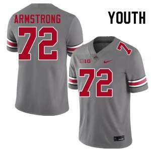 Deontae Armstrong OSU Youth Football #72 Embroidery Jersey - Grey 886020-351