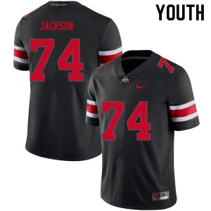 Donovan Jackson Buckeye Nation Football University #74 Youth Jersey - Blackout 370571-492