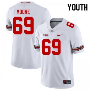 Ian Moore Go Bucks #69 Official Football Youth Jersey - White 785091-549