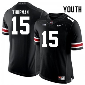 Jelani Thurman Ohio State Football Official Youth #15 Jersey - Black 274151-250