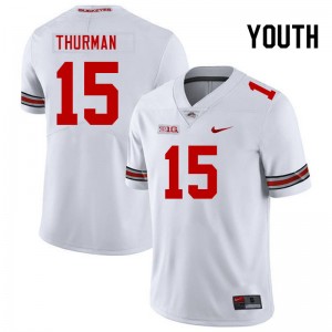 Jelani Thurman Go Bucks High School Youth #15 Football Jersey - White 639470-274