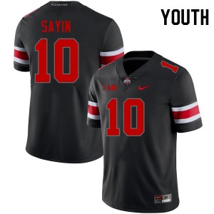 Julian Sayin The Fighting Buckeyes Football #10 Youth Stitched Jersey - Blackout 499891-940