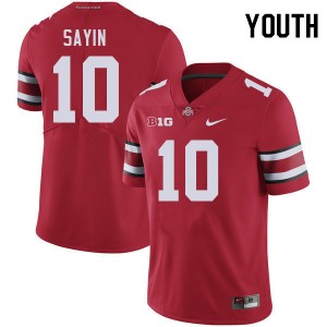 Julian Sayin Ohio State Youth Player Football #10 Jersey - Red 188645-333