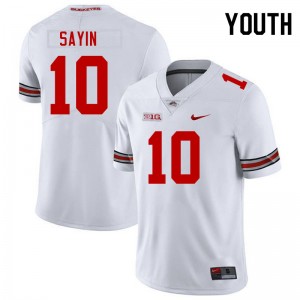 Julian Sayin Ohio State #10 Limited Youth Football Jersey - White 553229-634