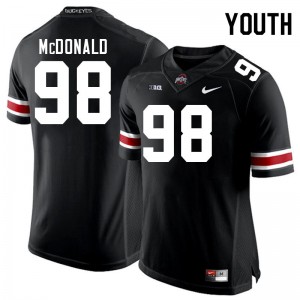 Kayden McDonald Ohio State Official Youth #98 Football Jersey - Black 356782-277