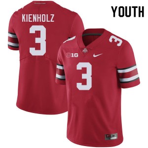 Lincoln Kienholz OSU NCAA Football Youth #3 Jersey - Red 337596-344