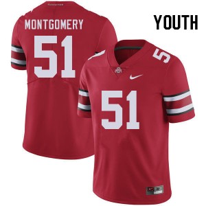Luke Montgomery Ohio State #51 Football Limited Youth Jersey - Red 321818-762