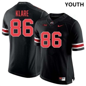Max Klare OSU Buckeyes Football #86 Youth 2025 Jersey - Blackout 210348-111