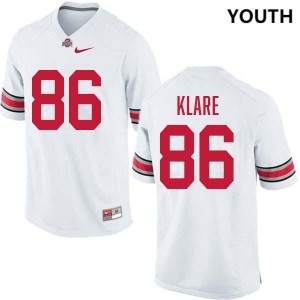 Max Klare The Ohio State 2025-26 #86 Youth Football Jersey - White 185445-708