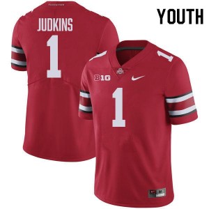 Quinshon Judkins Ohio State Youth #1 Official Football Jersey - Red 373662-868
