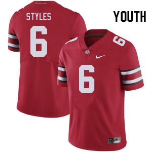 Sonny Styles OSU Buckeyes #6 Youth Football University Jersey - Red 626722-314
