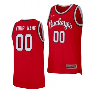 Custom The Fighting Buckeyes Men's #00 Basketball NCAA Jersey - Scarlet 134981-879