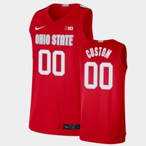 Custom The Ohio State Men's Basketball #00 Limited Jersey - Scarlet 962115-294