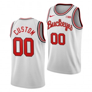 Custom OSU 2025-26 Mens #00 Basketball Jersey - White 744180-629