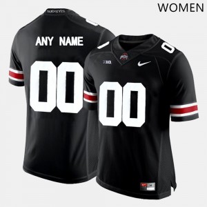 Custom Go Bucks Football Player #00 Women Jersey - Black 736832-643