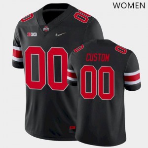 Custom OSU Football #00 Stitched Women's Jersey - Blackout 792124-100
