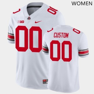 Custom The Fighting Buckeyes Women #00 Football Official Jersey - White 912362-780