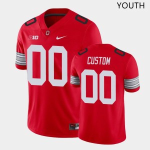 Custom The Fighting Buckeyes #00 Football Game Youth Jersey - Scarlet 168391-205